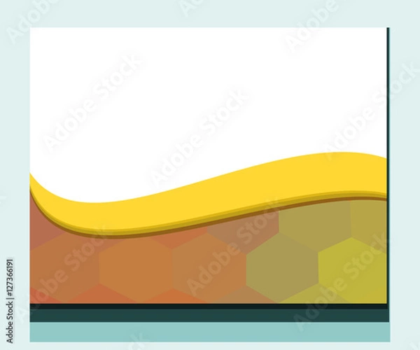 Fototapeta Abstract wavy and hexagonal shapes like honeycombs background