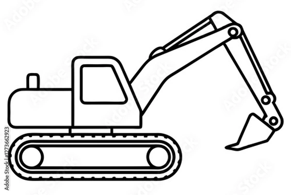 Obraz Minimalist Excavator Art