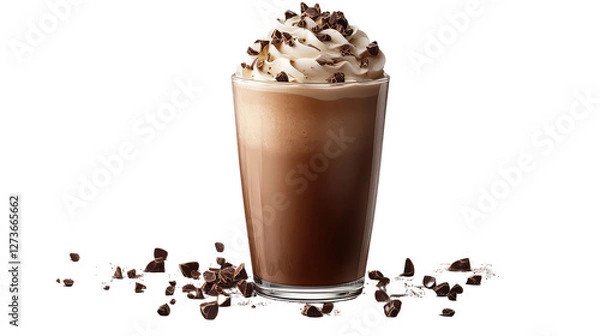 Fototapeta coffee and chocolate isolated on white transparent background PNG