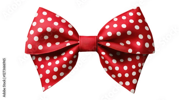 Fototapeta red bow tie isolated on white transparent background PNG