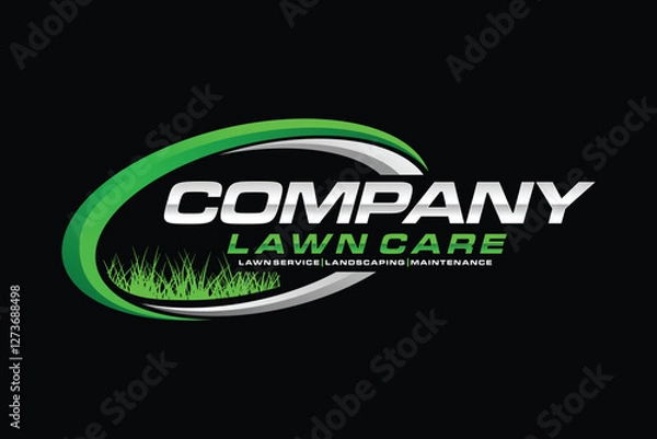 Obraz lawn care logo design creative idea vector design inspiration