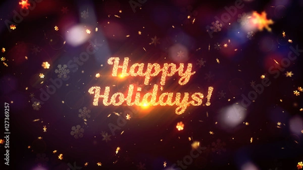 Obraz Winter holidays 3d rendering theme. Christmas mood.