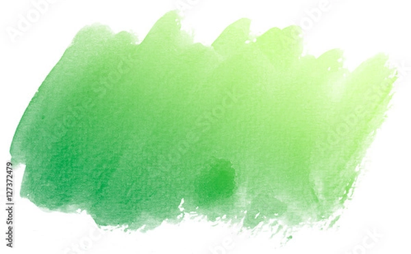 Obraz Abstract green watercolor on white background.This is watercolor splash.It is drawn by hand.