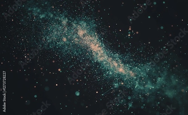 Fototapeta Classic blue serves as the color for this abstract polygonal space background that includes connection lines and dots for tech purposes