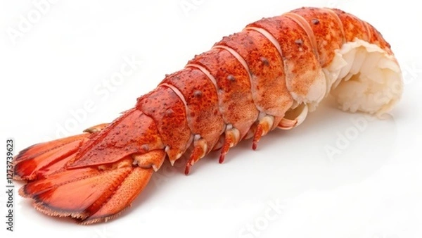Obraz Lobster Tail on White Background