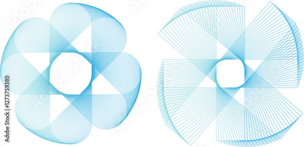 Obraz abstract circle line illusion transform effect pattern suitable for background. modern minimalist style with copy space for text and gradient backgrounds