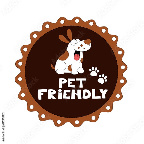 Obraz Pet friendly vector badge 