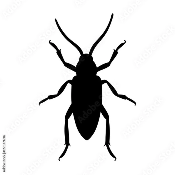 Obraz Stylish Cockroach Silhouette Vector for Creative Designs"