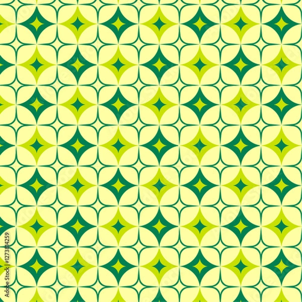 Fototapeta Spring 8 March Vector Pattern Rhombus Background