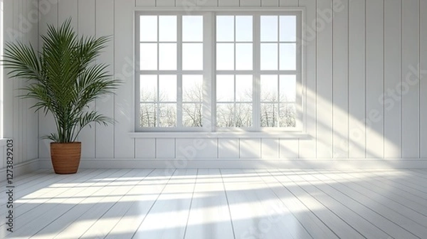 Fototapeta empty room with window