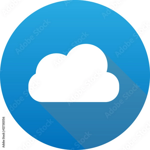 Obraz cloud flat icon blue