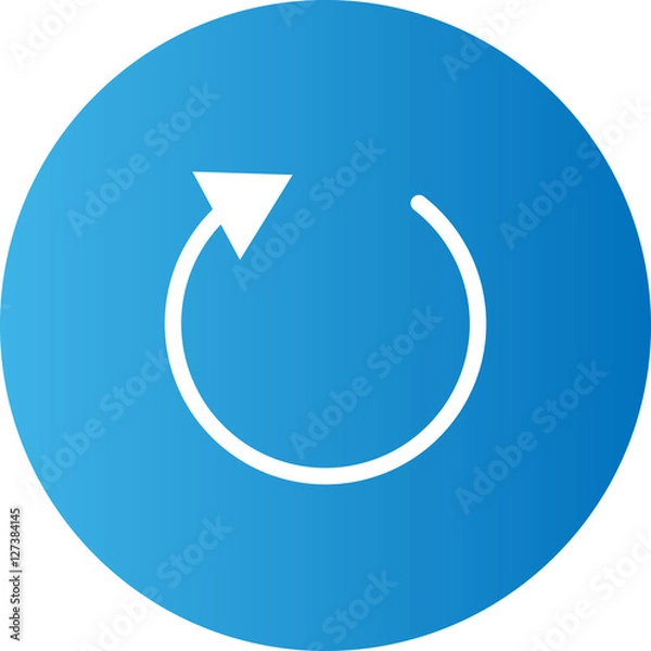 Obraz refresh icon flat design blue