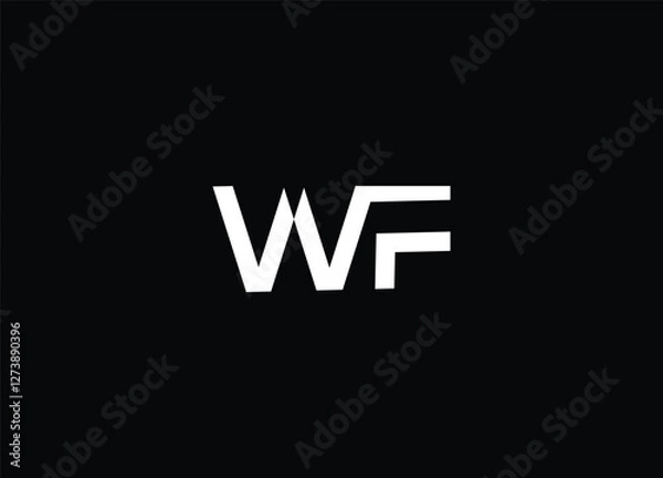 Obraz WF initial logo design and creative logo design