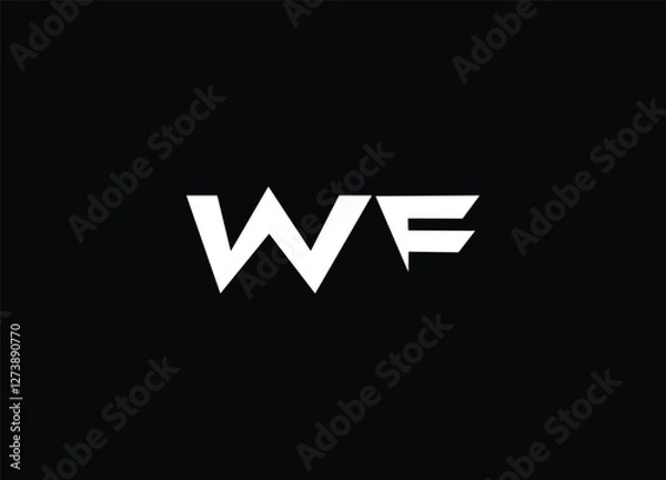 Obraz WF initial logo design and creative logo design
