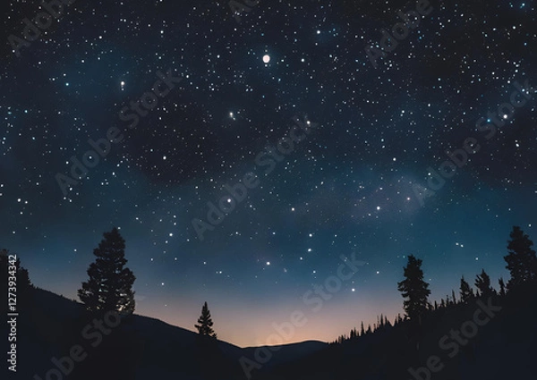 Fototapeta Midnight Celestial Wonders 