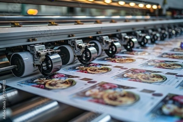 Fototapeta Efficient label production using flexographic printing technology for high quality results