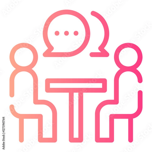 Fototapeta job interview gradient icon