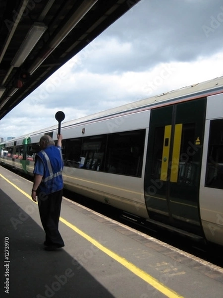 Fototapeta railway signal man