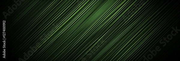 Fototapeta Modern minimalist abstract Dark green banner background with geomatric diagonal stripes of dark green and white