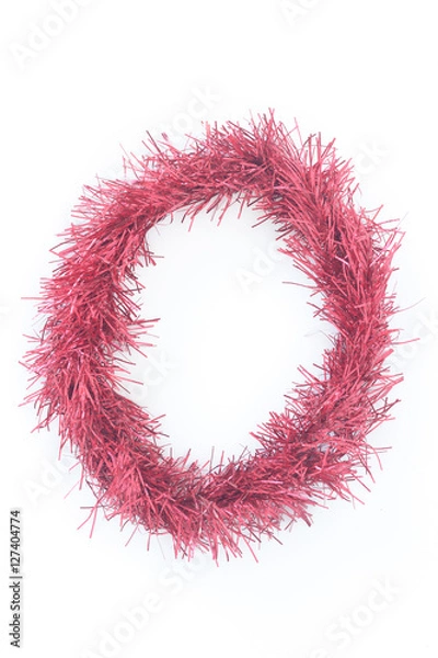 Obraz red circle tinsel