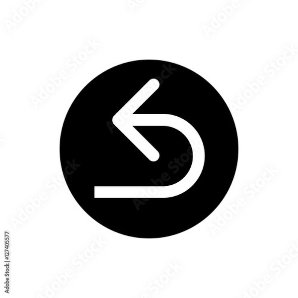 Fototapeta Back, modern flat icon