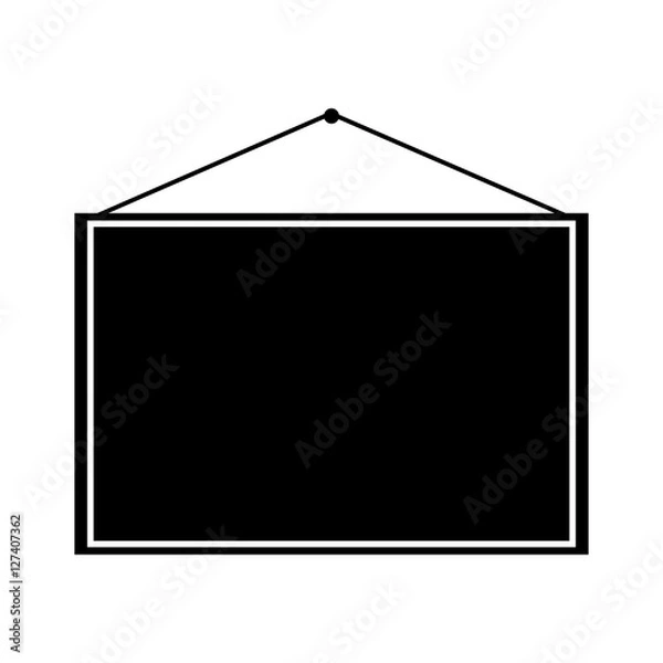 Fototapeta blank hanging sign icon image vector illustration design 