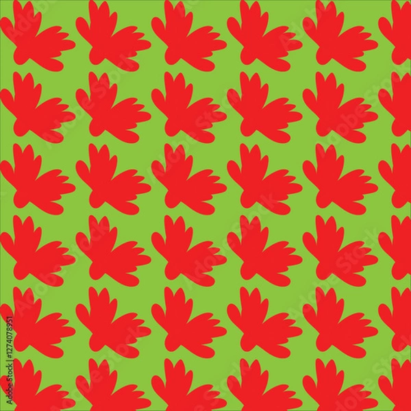 Fototapeta seamless pattern with red leaves