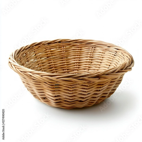 Fototapeta Wicker Basket Isolated