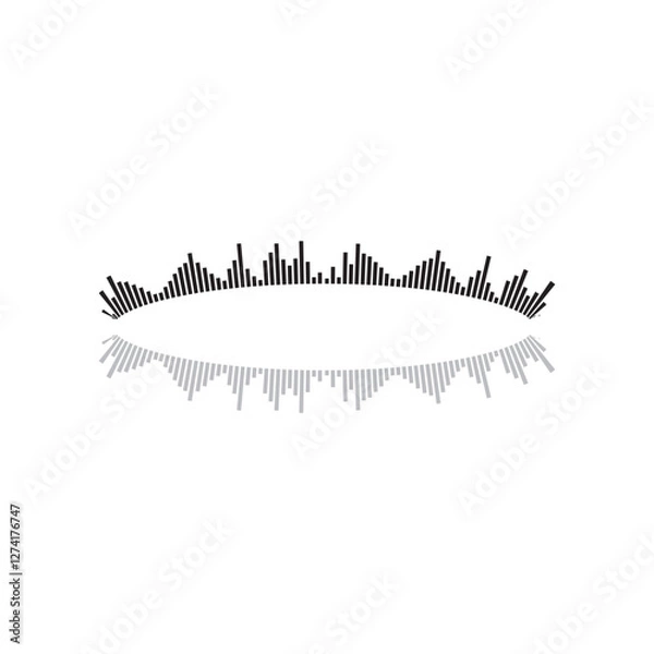 Obraz Sound waves vector illustration