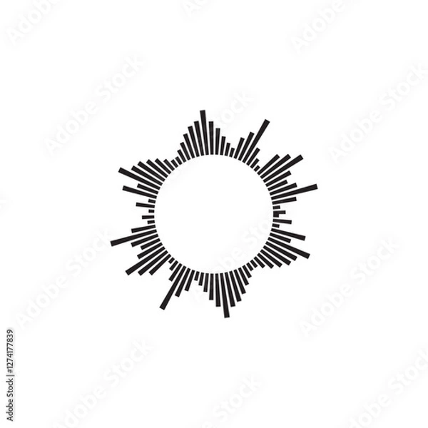 Obraz Sound waves vector illustration