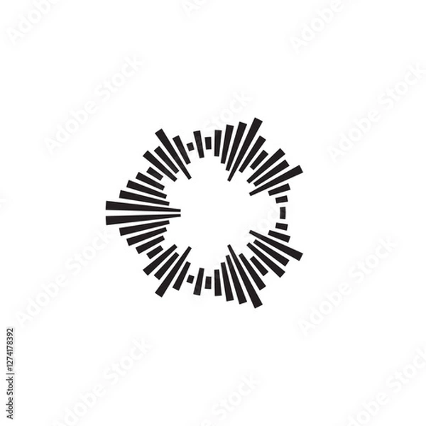 Obraz Sound waves vector illustration