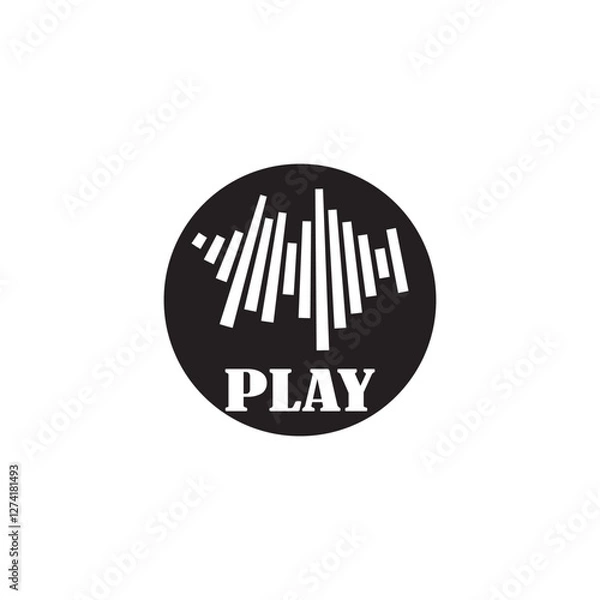 Obraz Sound waves vector illustration