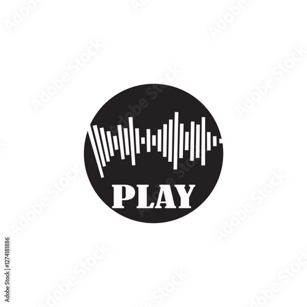 Obraz Sound waves vector illustration