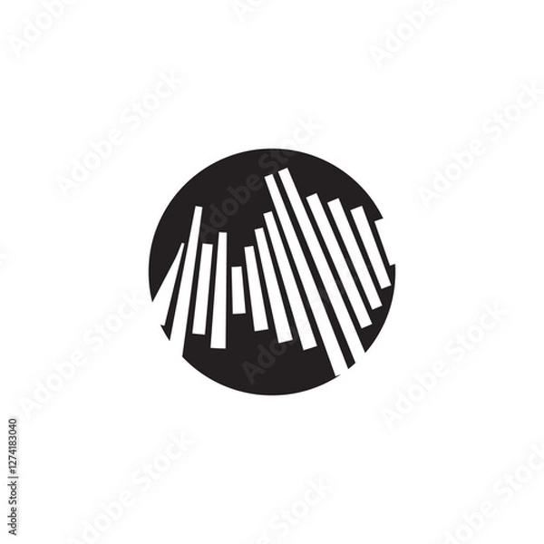Obraz Sound waves vector illustration