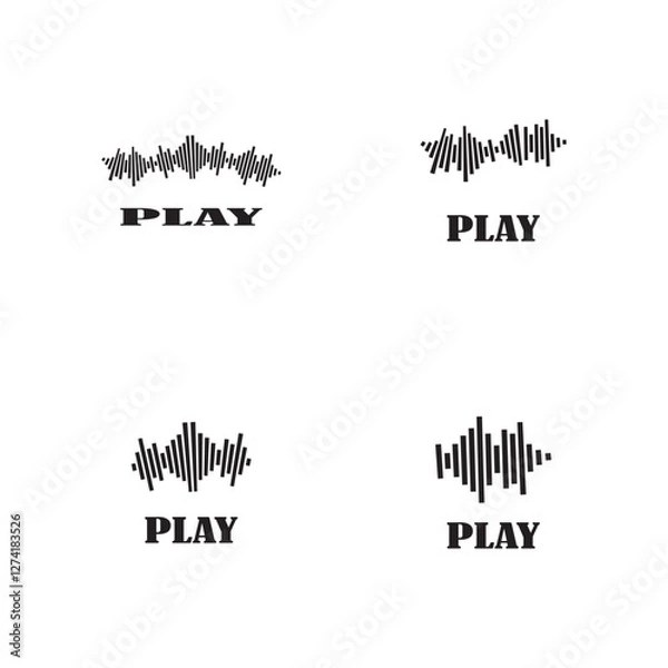 Obraz Sound waves vector illustration
