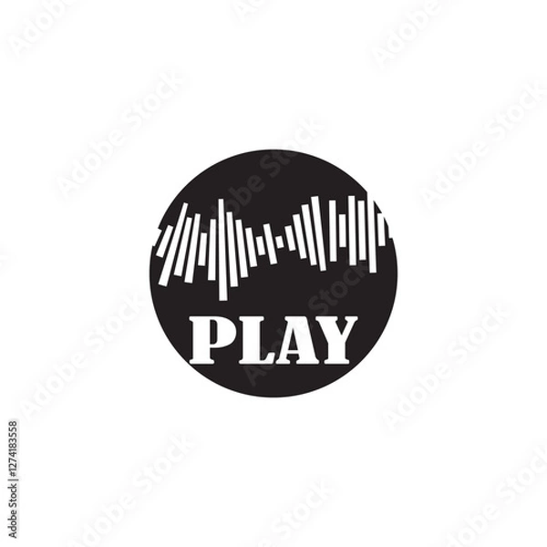 Obraz Sound waves vector illustration