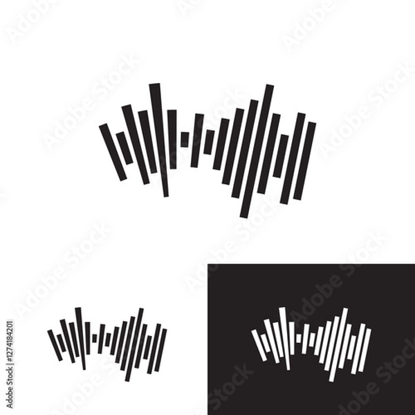Obraz Sound waves vector illustration