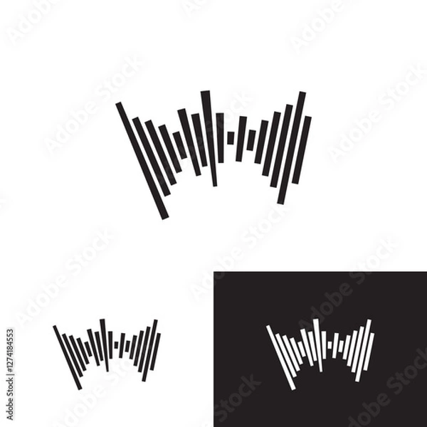 Obraz Sound waves vector illustration