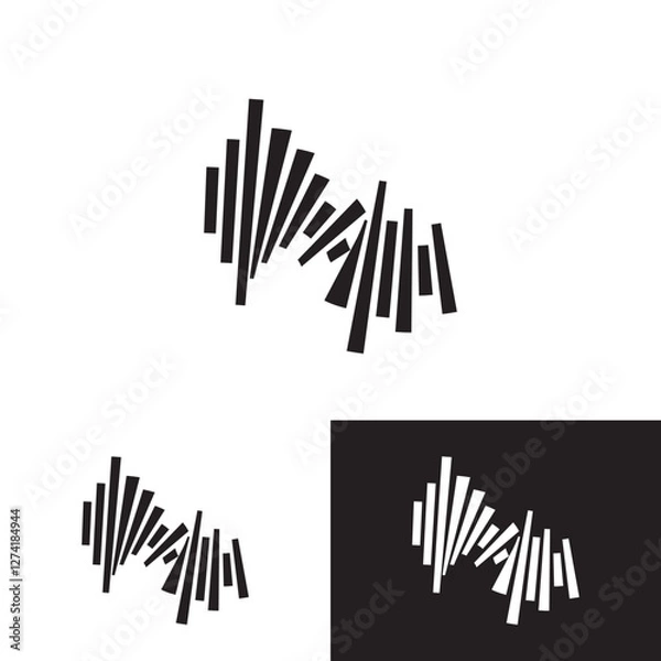 Obraz Sound waves vector illustration