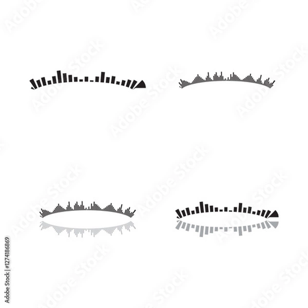 Obraz Sound waves vector illustration