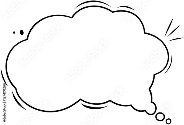Obraz Speech bubble with white background