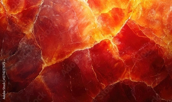 Fototapeta A close up of a red rock with a lot of texture