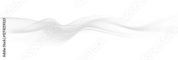 Fototapeta White gray smoke vapor fumes swirls shapes transparent PNG, isolated background cutout. Misty effect,