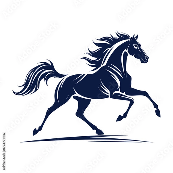 Fototapeta horse silhouette vector design illustration