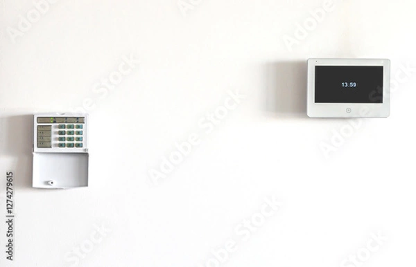 Fototapeta Video intercom and security system remote. Smart home