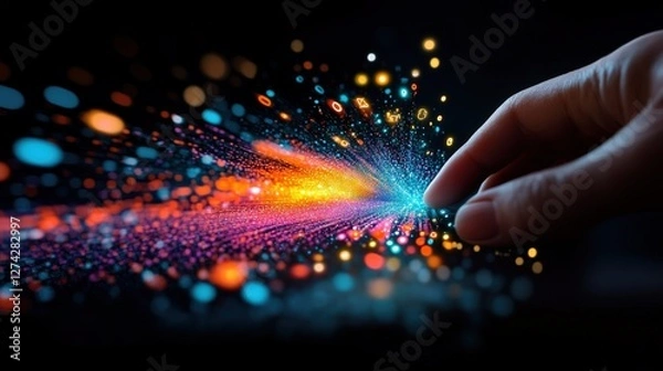 Fototapeta Interactive Digital Energy Flow