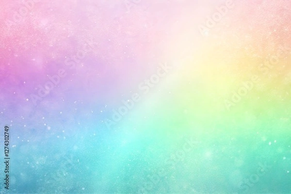 Obraz Abstract Rainbow Gradient Background: Trendy Retro Design with Muted Tones, Grainy Texture, and Organic Patterns for Digital and Marketing Media