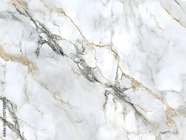 Fototapeta Seamless glossy marble surface with elegant veins