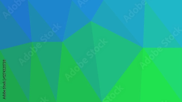 Fototapeta Gradient geometric blue green background. Generative AI.