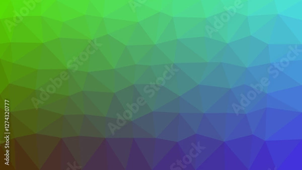 Fototapeta Gradient geometric blue green background. Generative AI.